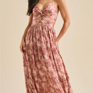 Altar'd State Floral Blush Maxi Dress